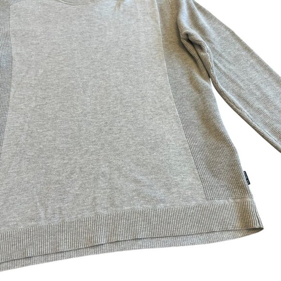 Ted Baker London Grey Pullover Sweater Stretch Ribbed Trim Crew Neck Size Large - Picture 5 of 12
